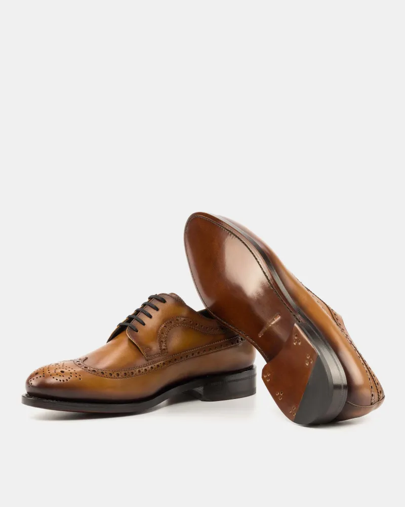 Alex Cognac Calf Longwing Blucher