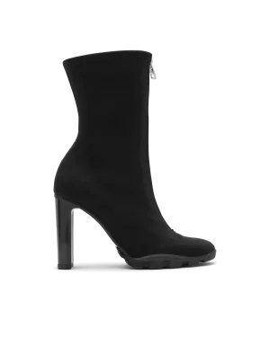 Alexander Mcqueen Shoes Women Front Zip Scuba Fabric Boots