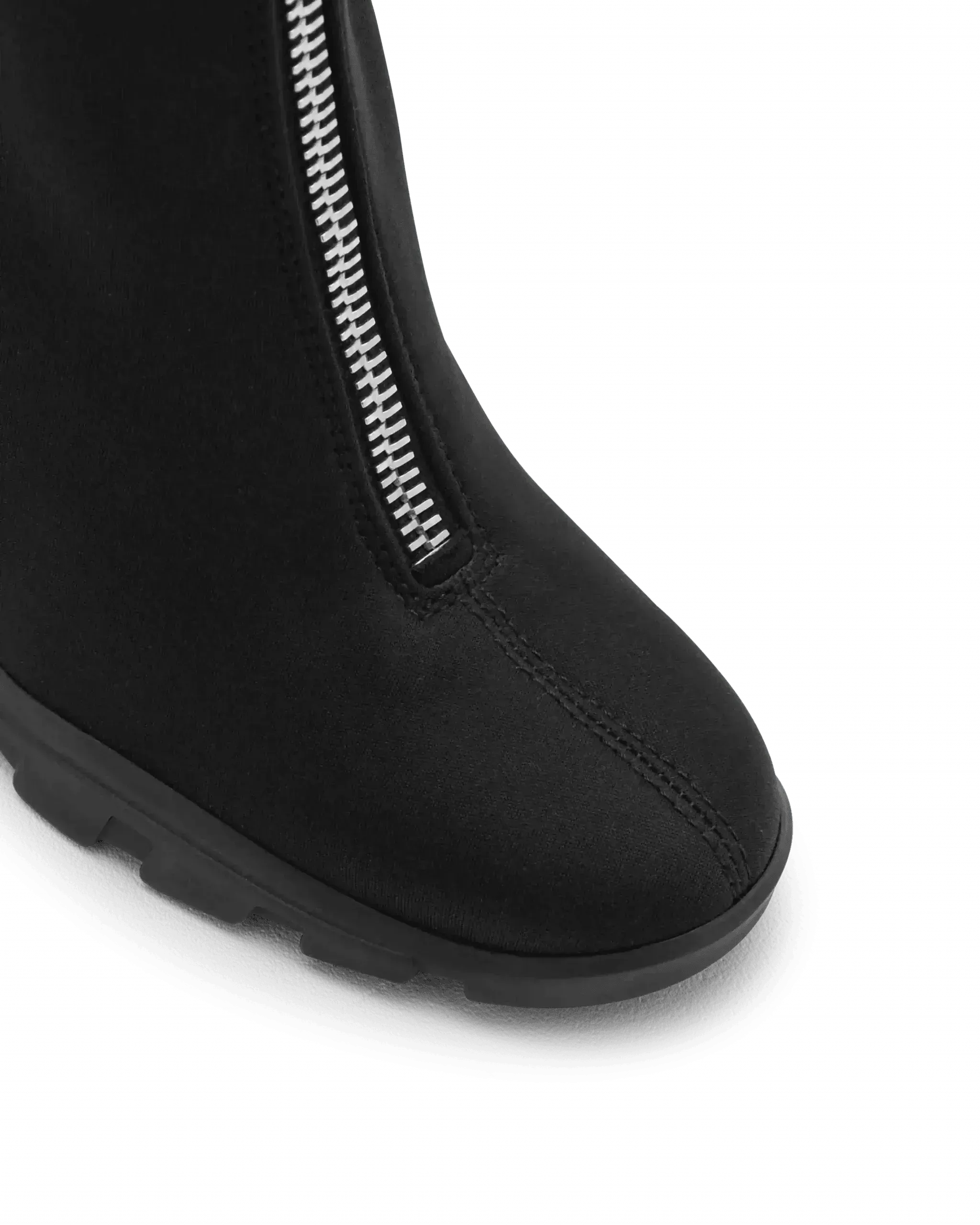 Alexander Mcqueen Shoes Women Front Zip Scuba Fabric Boots