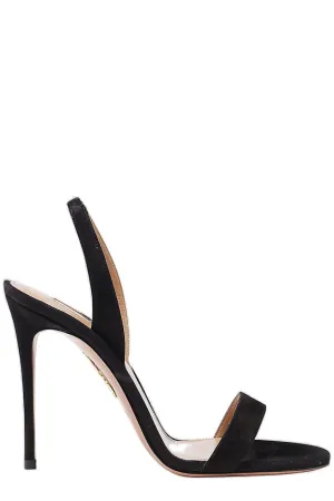 Aquazzura So Nude Slingback Strappy Heels