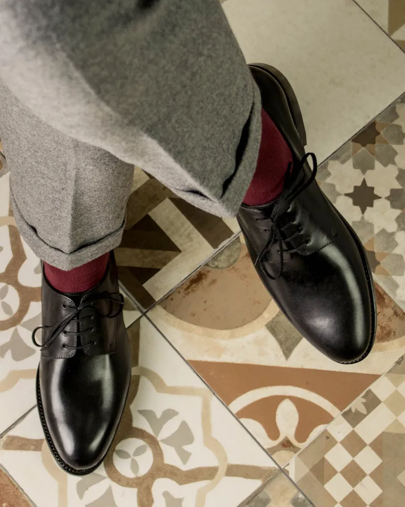 Black Calf Derby Shoe