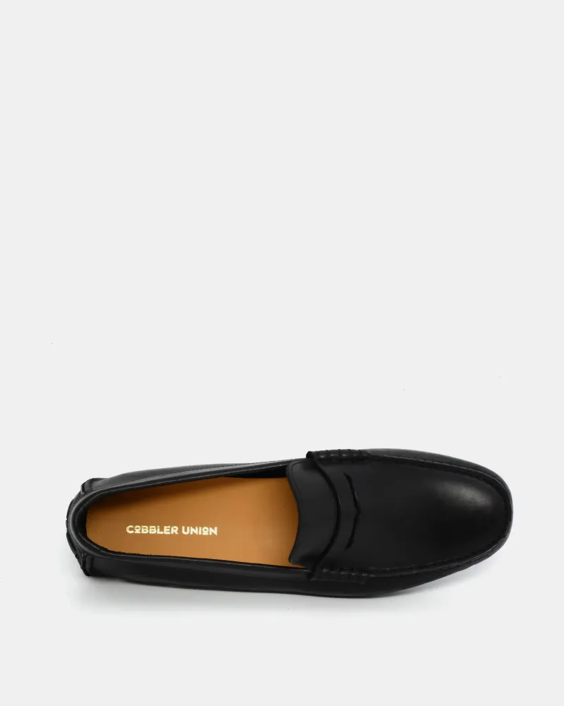 Black Leather Driving Shoes