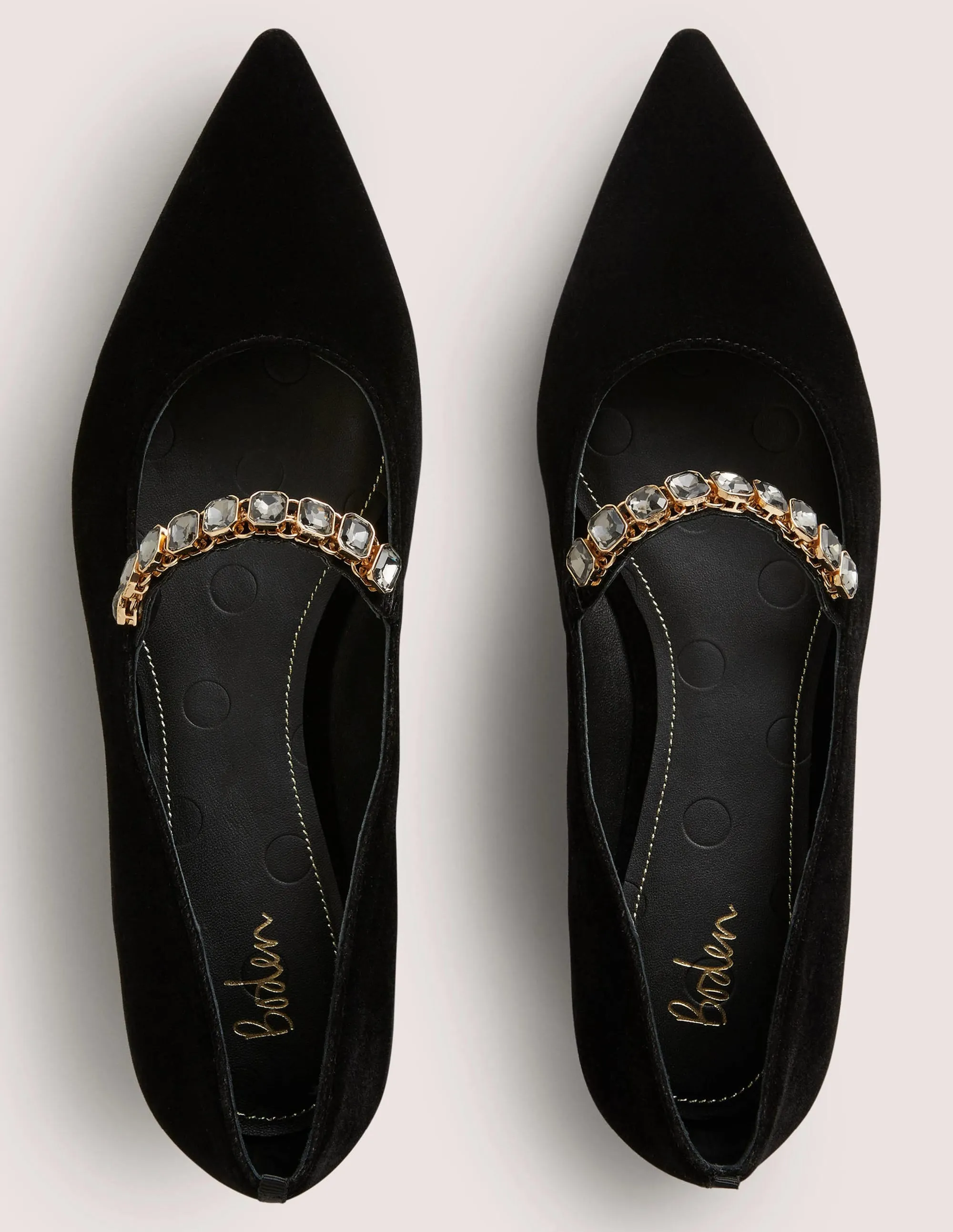 Crystal Strap Mary Jane Shoes-Black