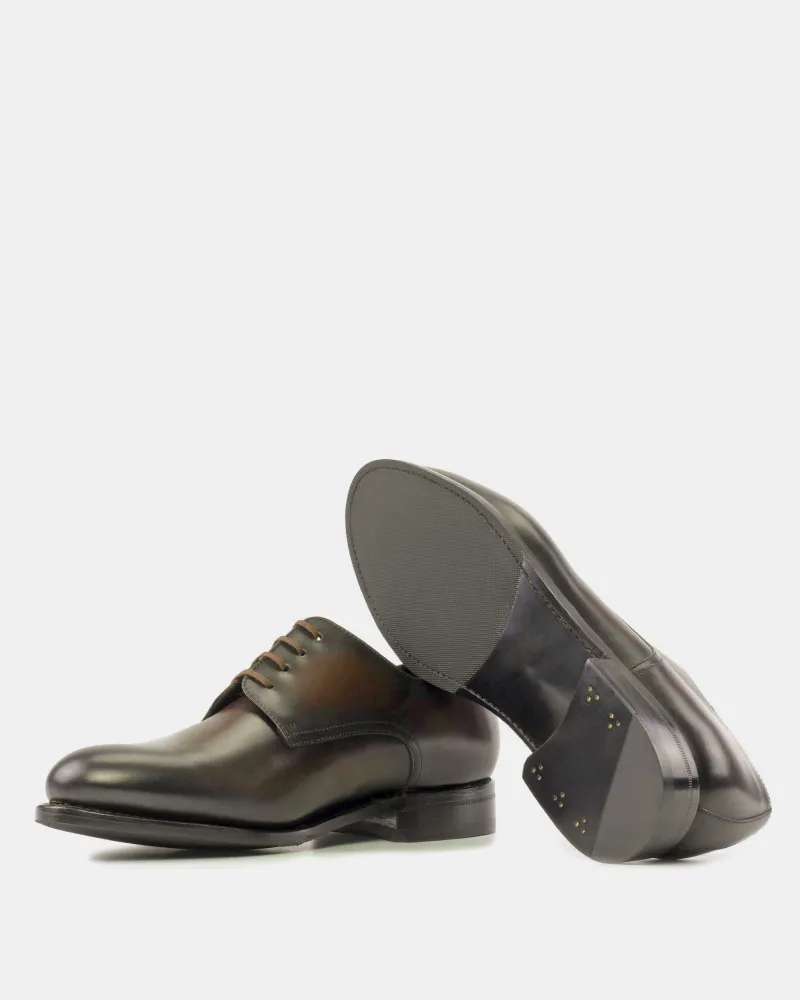 Dark Brown Calf Derby Shoe