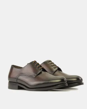 Dark Brown Calf Derby Shoe