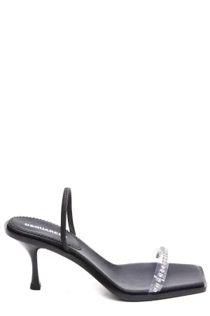 Dsquared 2 Crystal Embellished Sling Back Sandals