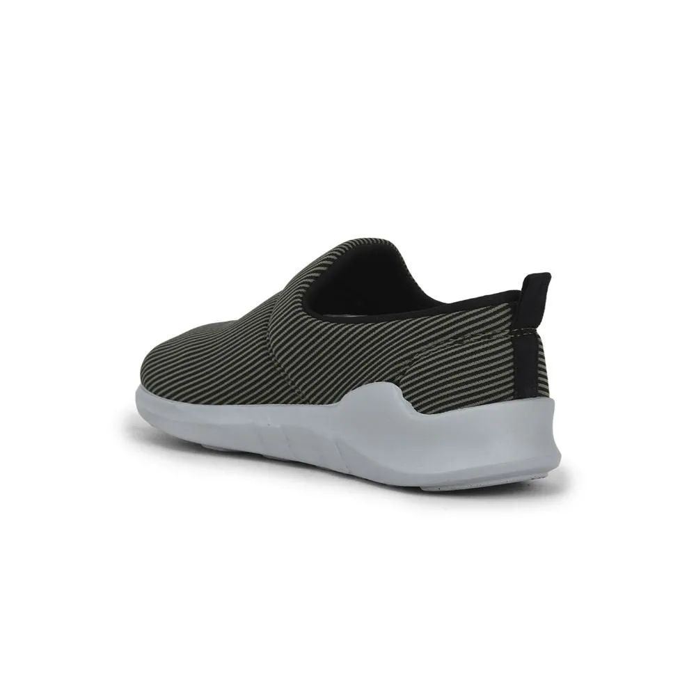 Force 10 Non Lacing Green Casual Slip on Shoes For Women AVILA-45 By Liberty