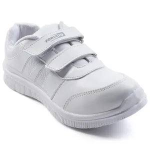 Force 10 White Non Lacing Uniform School Shoes For Kids GOLA-SCHV By Liberty