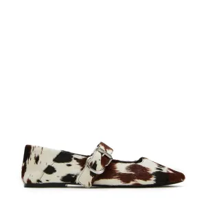 Jenni-C Flat Shoe TAN / WHITE PONY