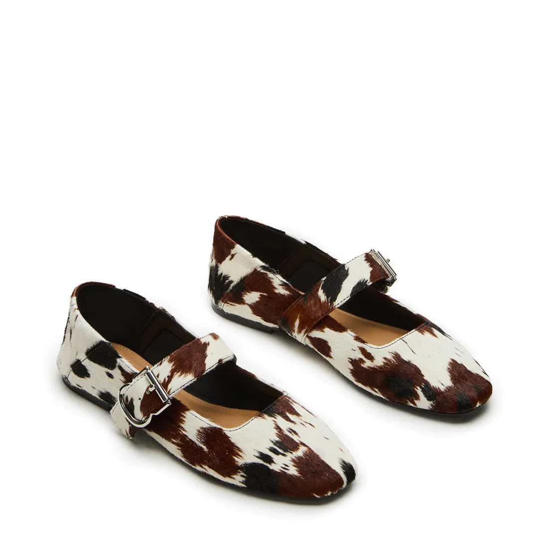 Jenni-C Flat Shoe TAN / WHITE PONY