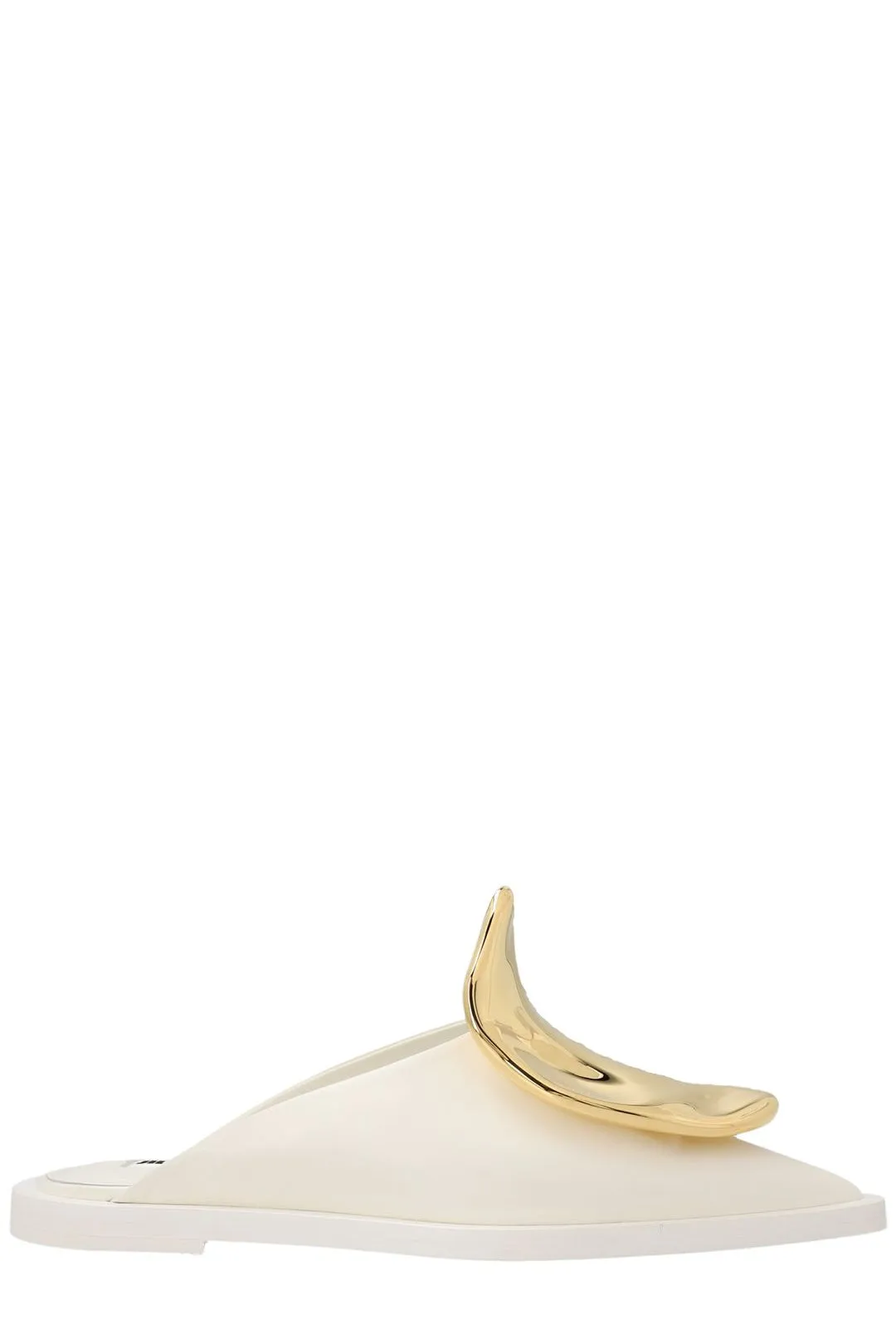 Jil Sander Plaque Detailed Slip-On Mules