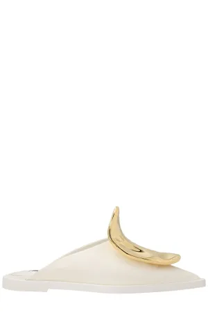 Jil Sander Plaque Detailed Slip-On Mules