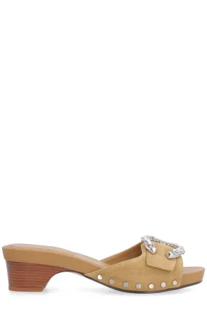 Jimmy Choo Arlia 45 Buckle Embellished Clogs