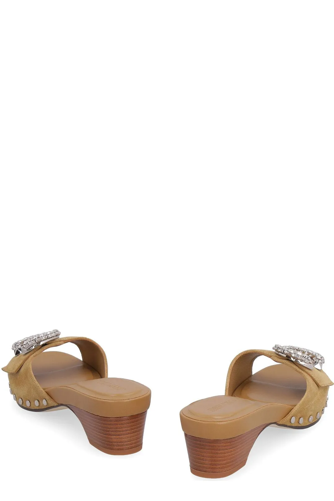Jimmy Choo Arlia 45 Buckle Embellished Clogs