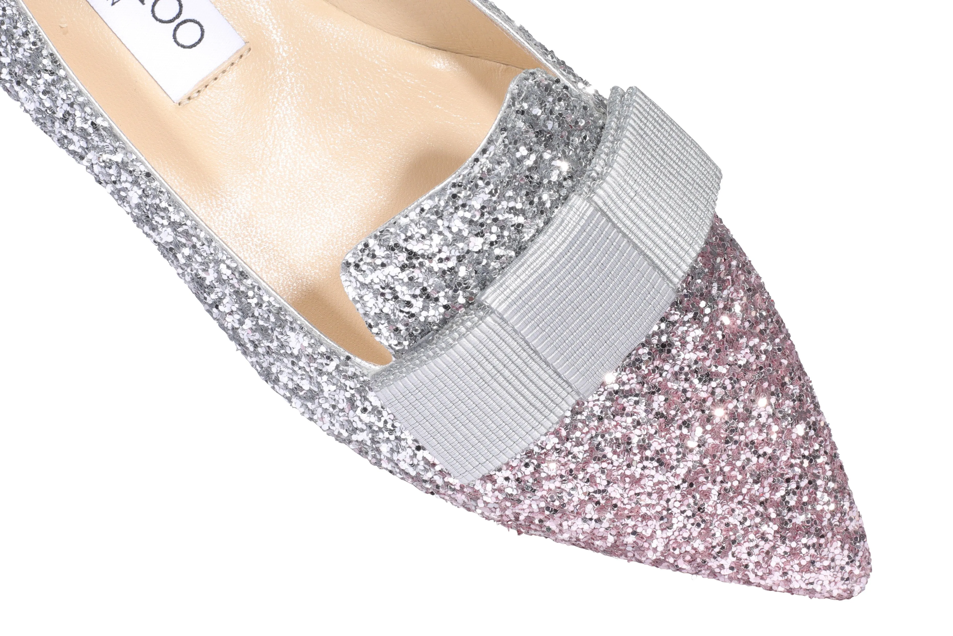Jimmy Choo Gala Glittered Ballerina Flats