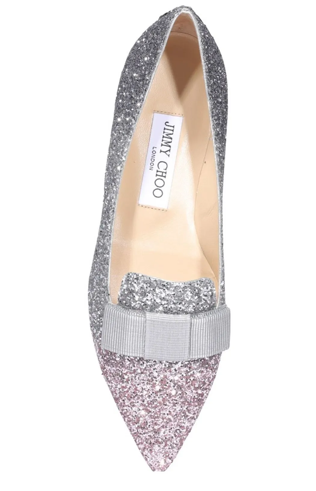 Jimmy Choo Gala Glittered Ballerina Flats