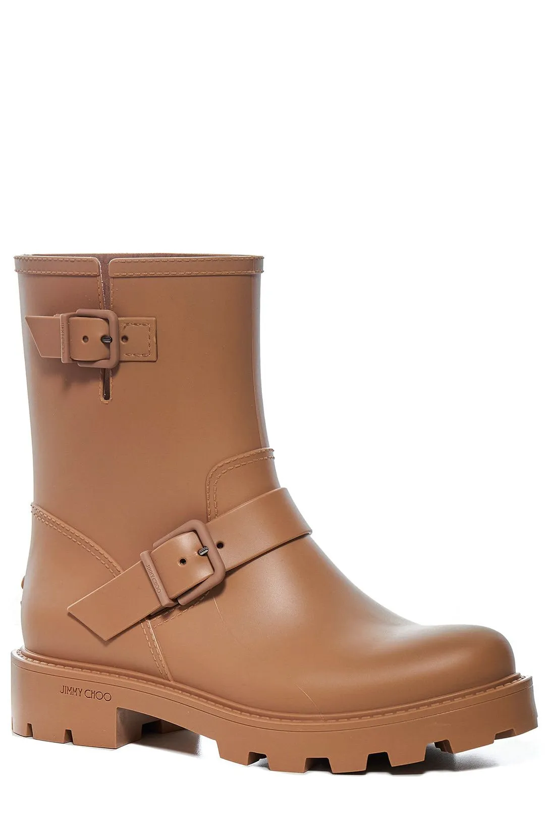 Jimmy Choo Yael Flat Buckle-Detailed Rain Boots