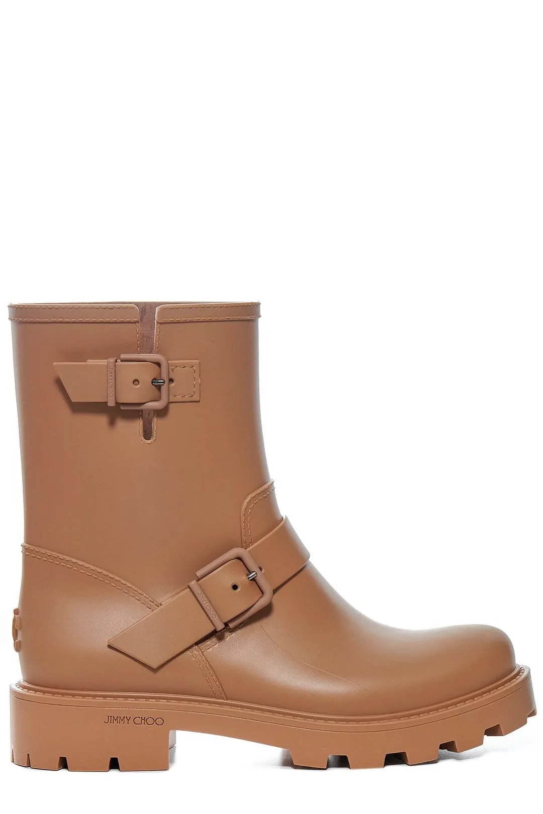 Jimmy Choo Yael Flat Buckle-Detailed Rain Boots