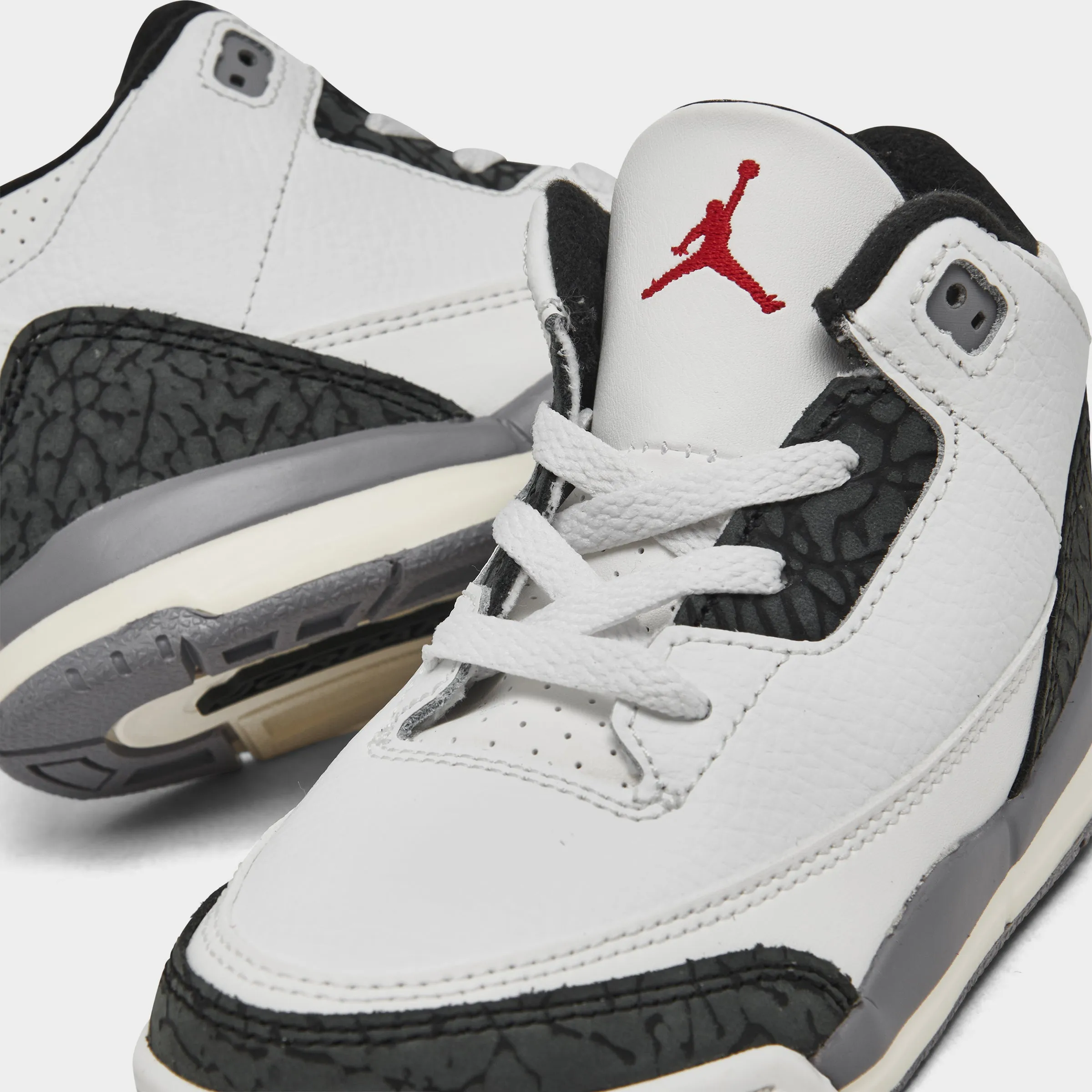Jordan 3 Retro TD Summit White / Fire Red - Cement Grey