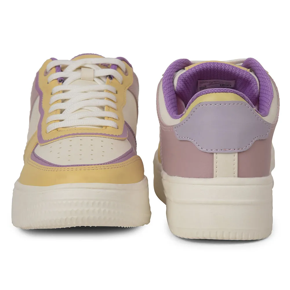 Leap7x Beige Casual Lacing Sneakers For Women SNOOKIS-L1 By Liberty
