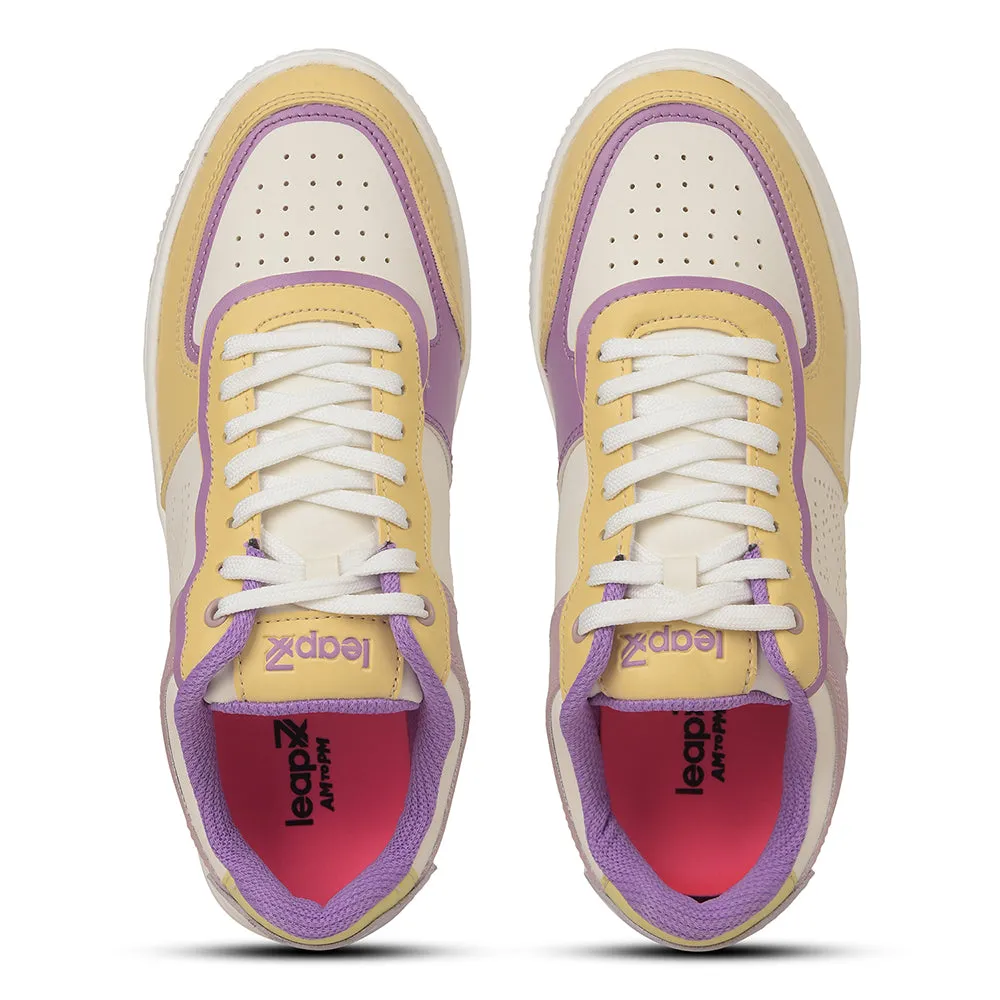 Leap7x Beige Casual Lacing Sneakers For Women SNOOKIS-L1 By Liberty