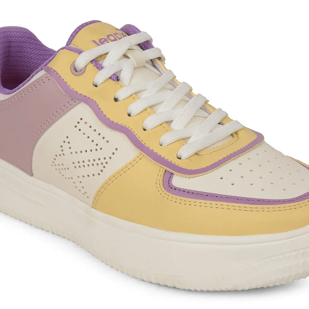 Leap7x Beige Casual Lacing Sneakers For Women SNOOKIS-L1 By Liberty