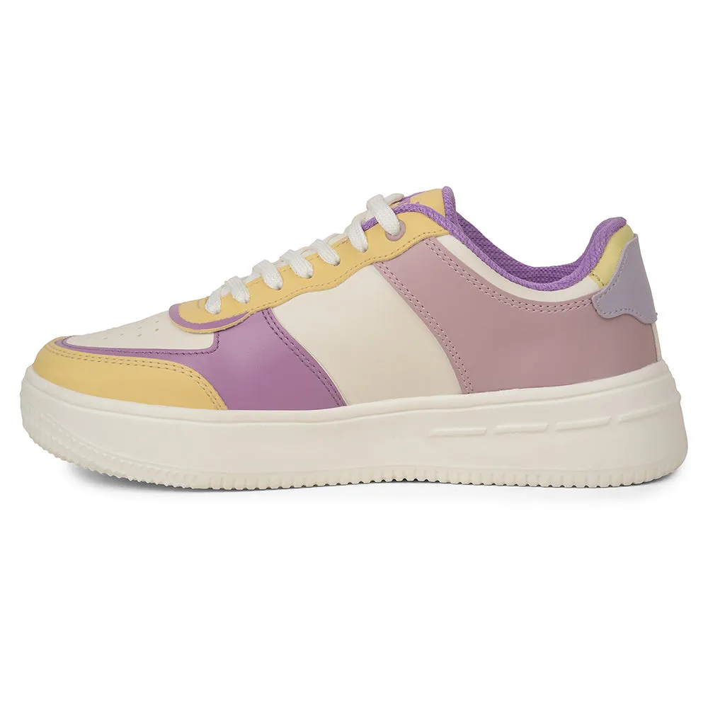 Leap7x Beige Casual Lacing Sneakers For Women SNOOKIS-L1 By Liberty