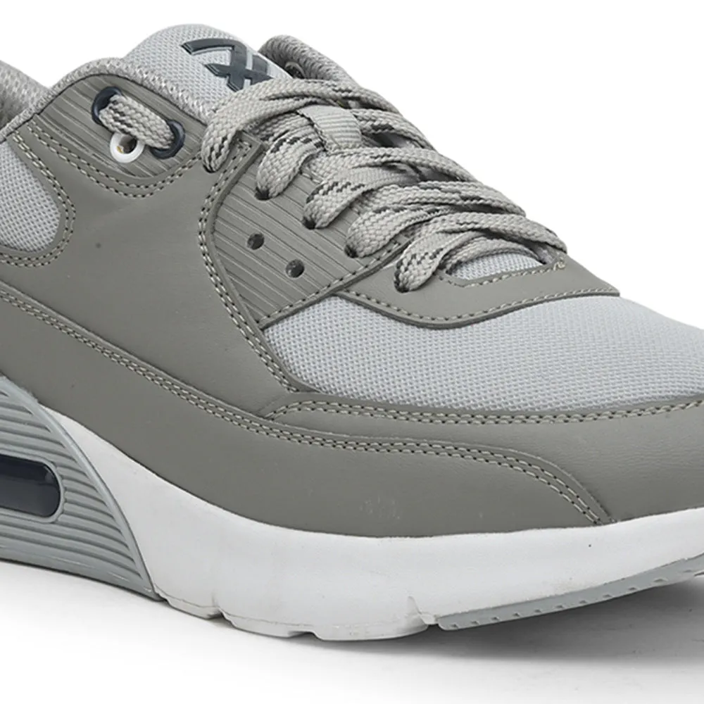 Leap7x Lacing Grey Casual Shoes For Men BRISTOL-1E By Liberty