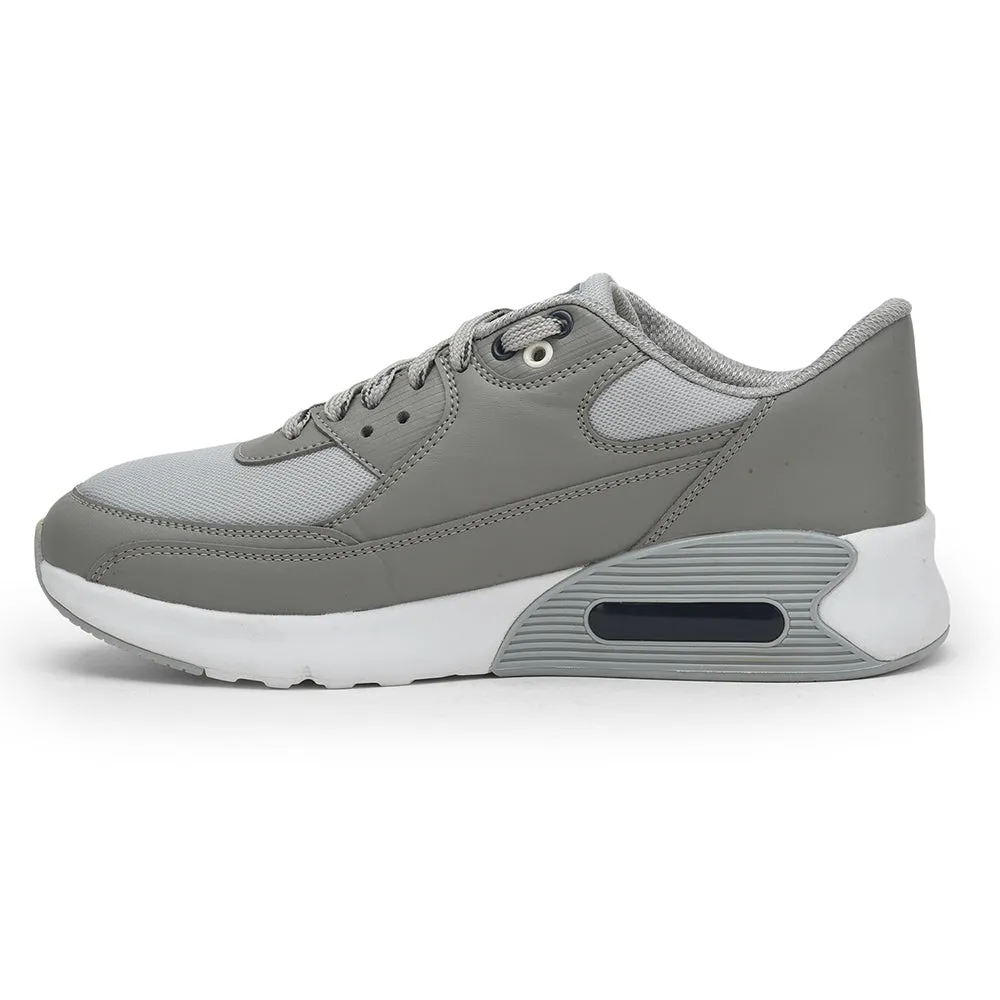 Leap7x Lacing Grey Casual Shoes For Men BRISTOL-1E By Liberty