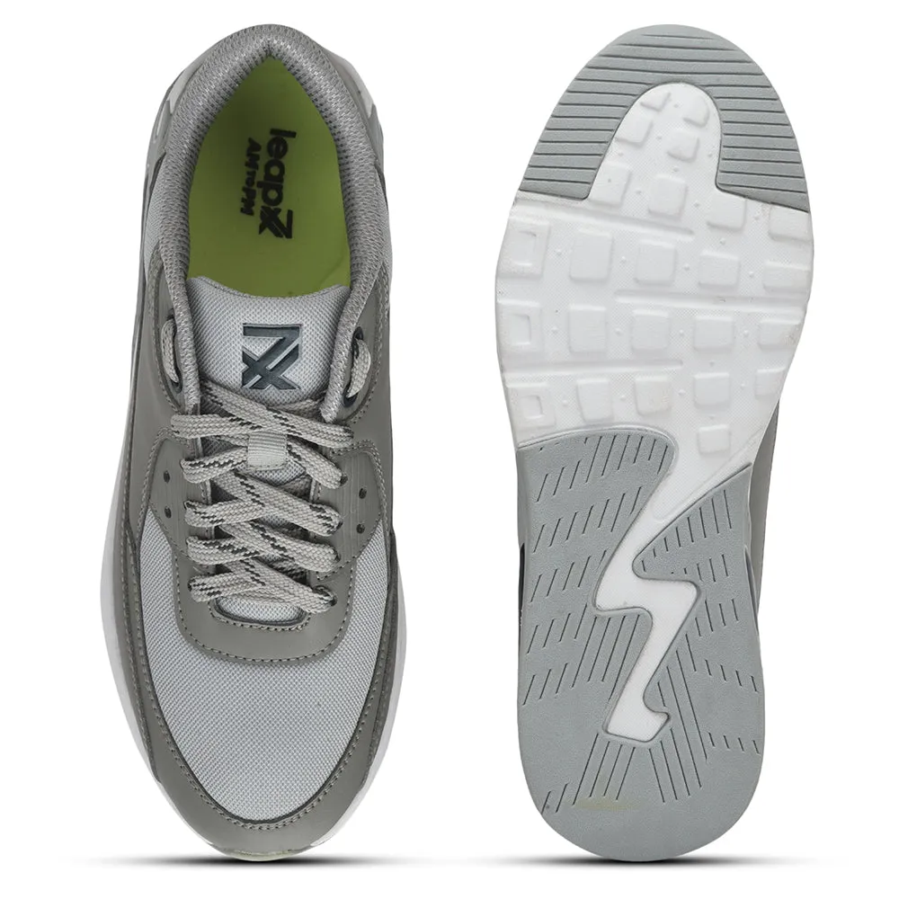 Leap7x Lacing Grey Casual Shoes For Men BRISTOL-1E By Liberty