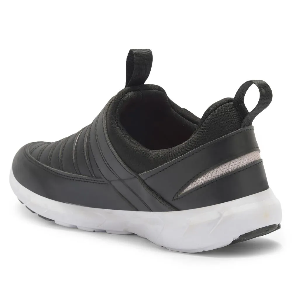 Leap7x Non Lacing Black Casual Slip-on Shoes For Women LEWIS-2 By Liberty