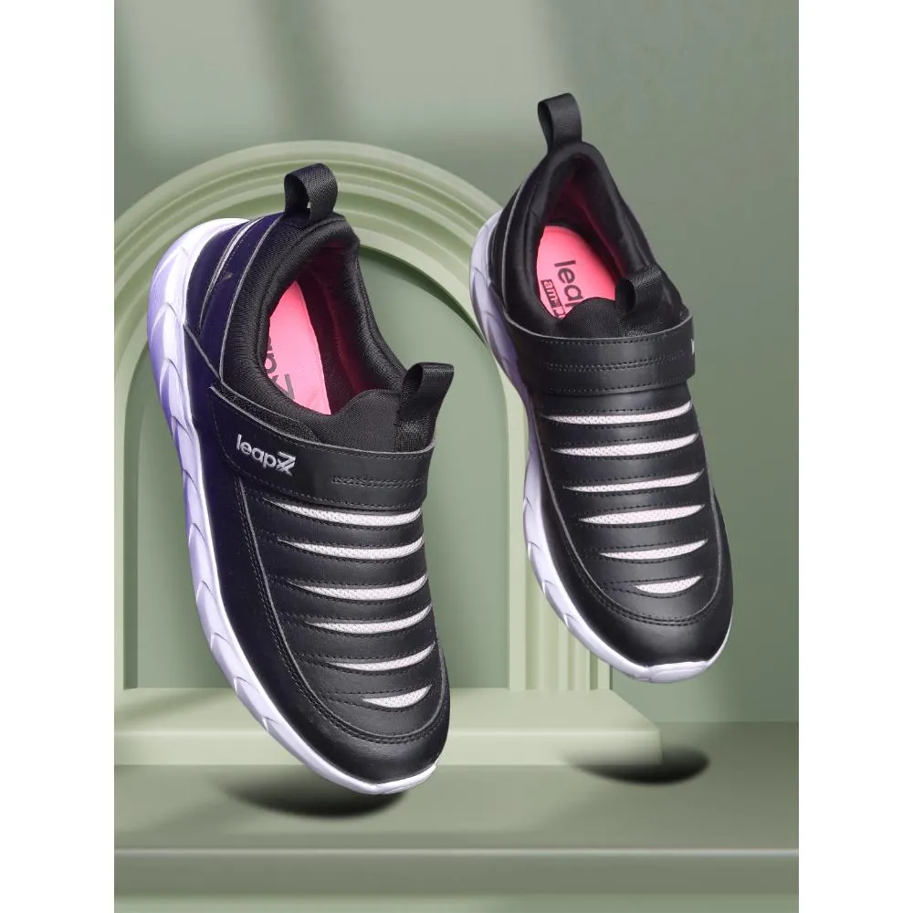 Leap7x Non Lacing Black Casual Slip-on Shoes For Women LEWIS-2 By Liberty