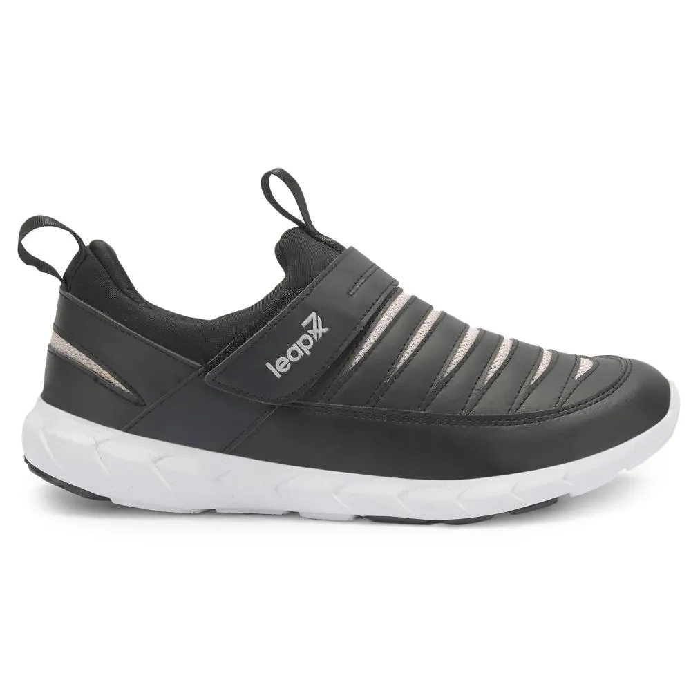 Leap7x Non Lacing Black Casual Slip-on Shoes For Women LEWIS-2 By Liberty