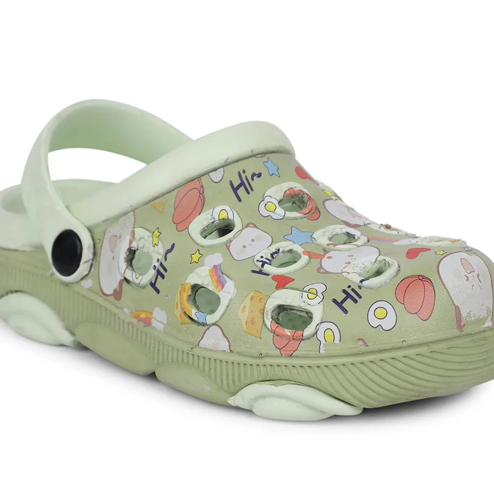 Lucy&Luke S. Green Casual Sling Back Clogs For Kids LPMXT-820 By Liberty