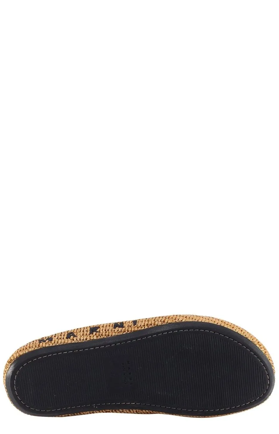 Marni Logo Embroidered Round Toe Mules