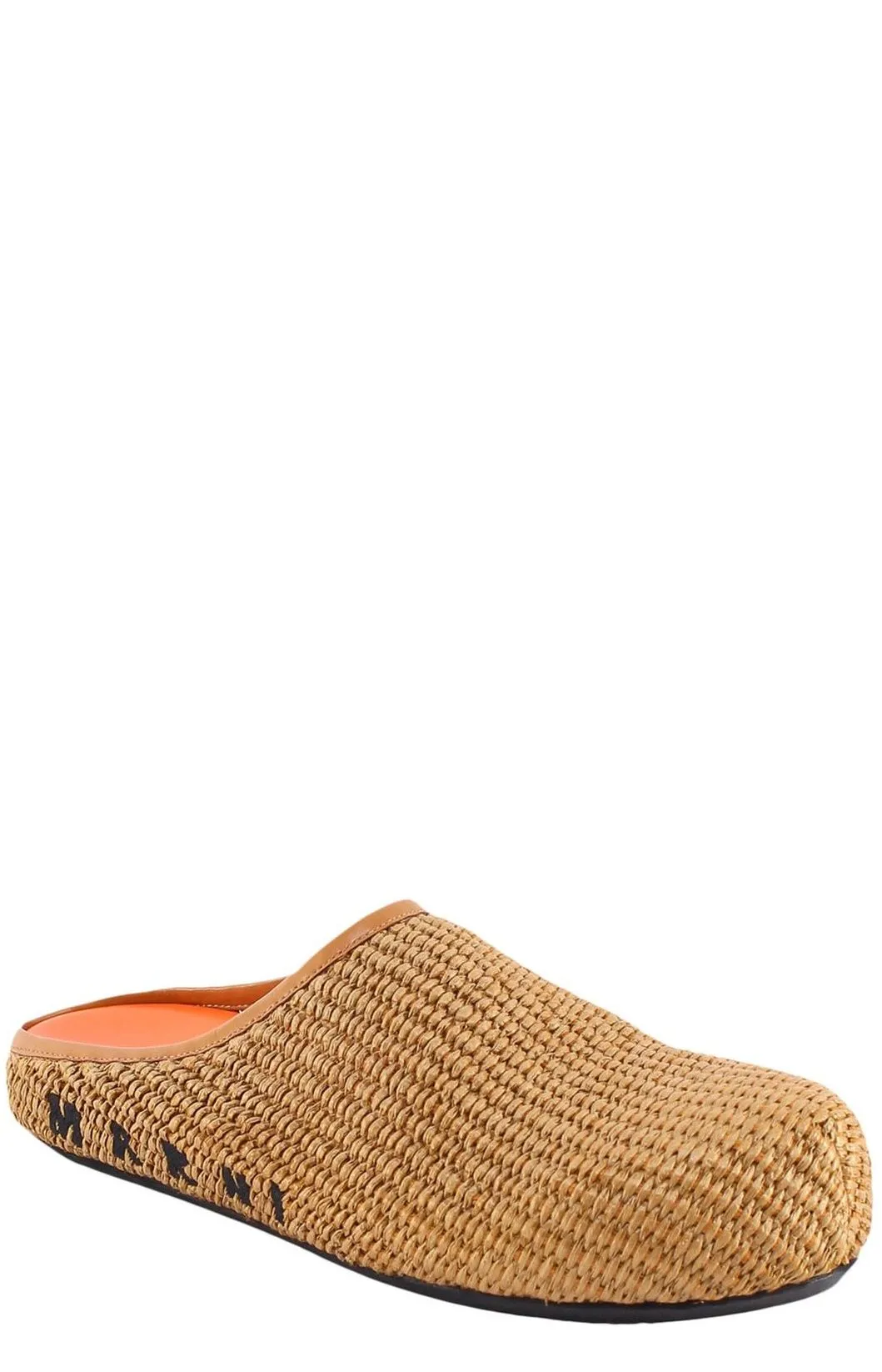 Marni Logo Embroidered Round Toe Mules