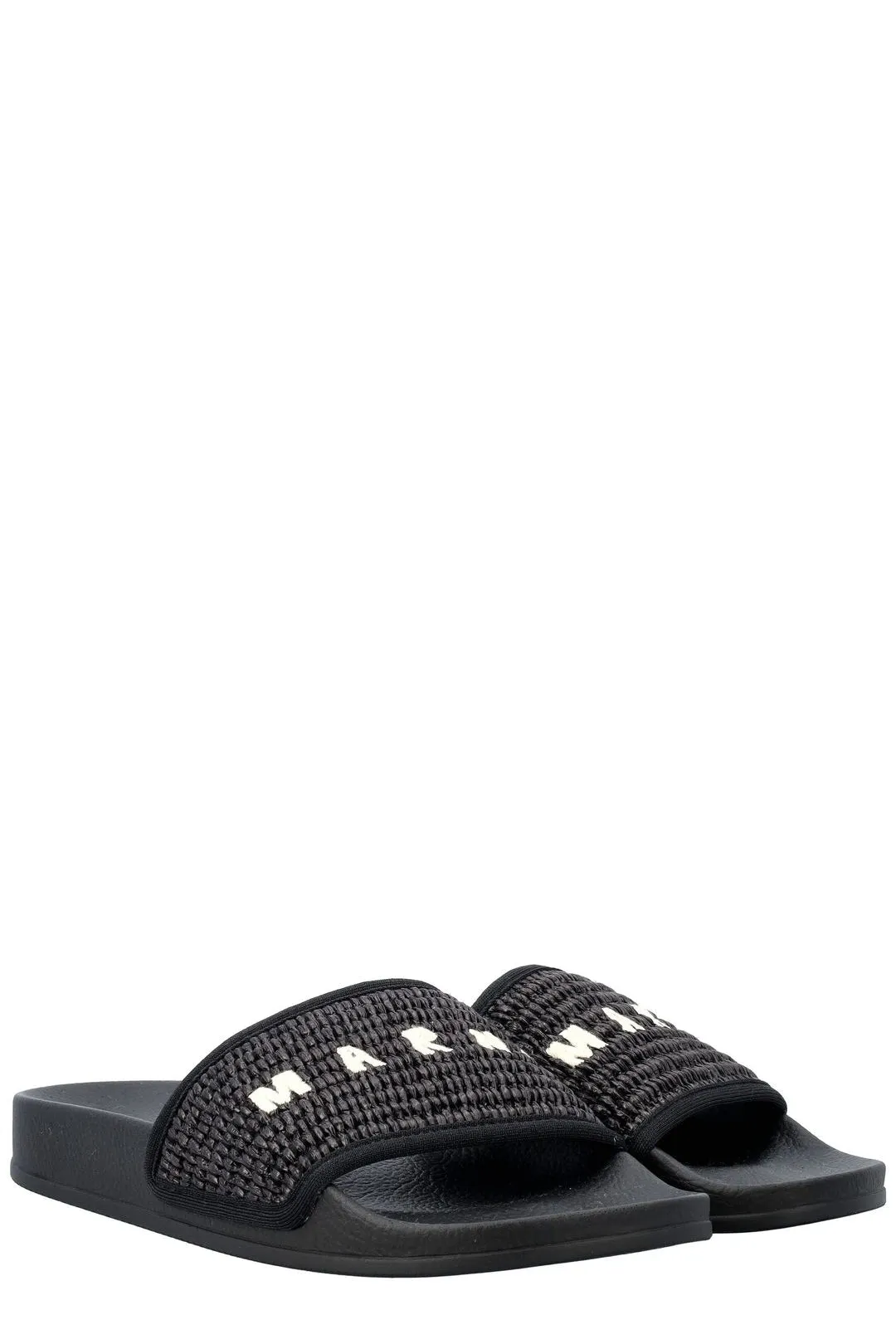 Marni Logo Embroidered Slip-On Slides
