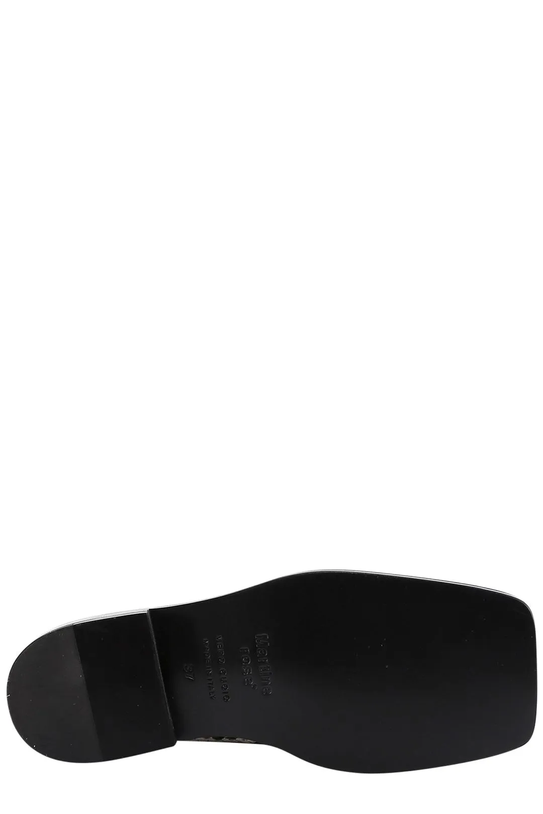 Martine Rose Squared-Toe Chain Detail Flat Mules