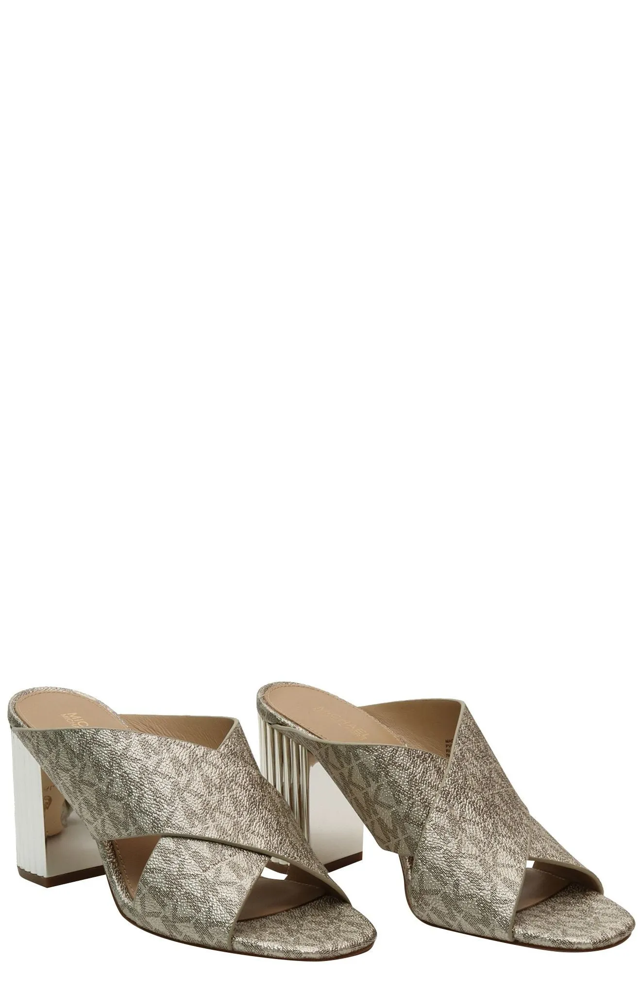 Michael Michael Kors Porter Monogram Crossover Strap Mules