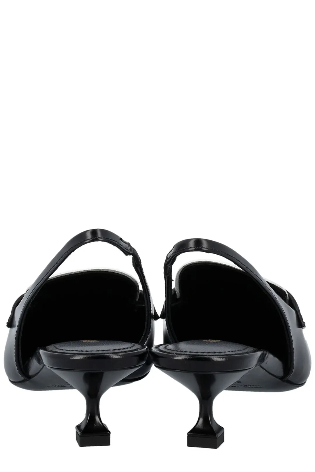 Miu Miu Logo Plaque Slingback Pumps