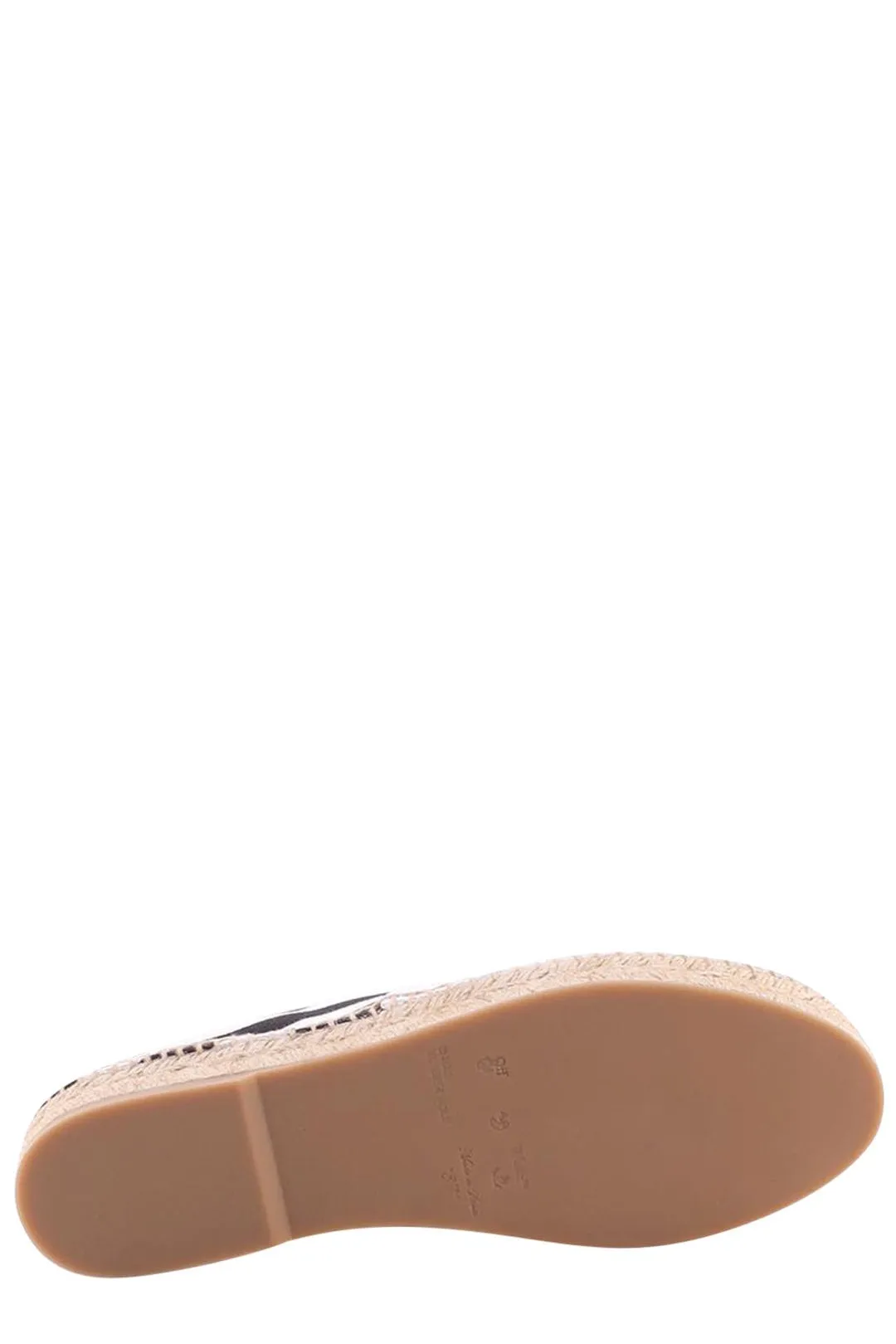 Off-White Striped Round Toe Espadrilles