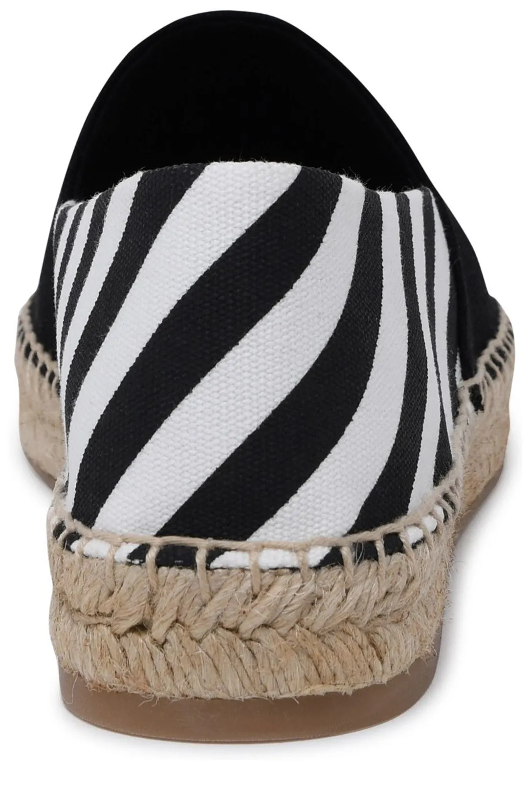 Off-White Striped Round Toe Espadrilles