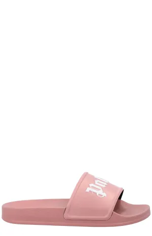 Palm Angels Logo Print Flat Slides