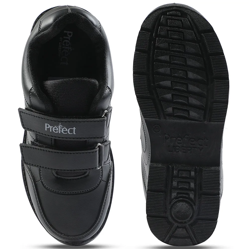 Prefect Black Non Lacing Uniform School Shoes For Kids SCHOOLFUN By Liberty