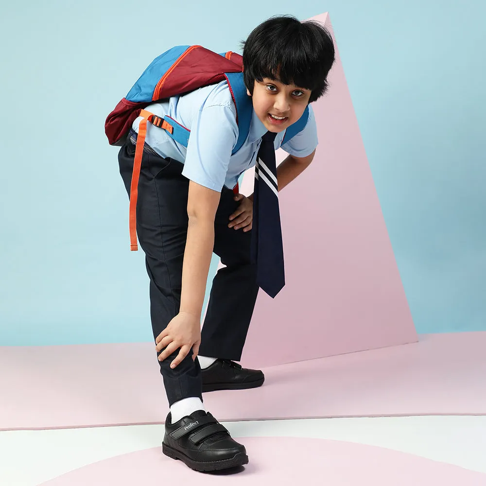 Prefect Black Non Lacing Uniform School Shoes For Kids SCHOOLFUN By Liberty