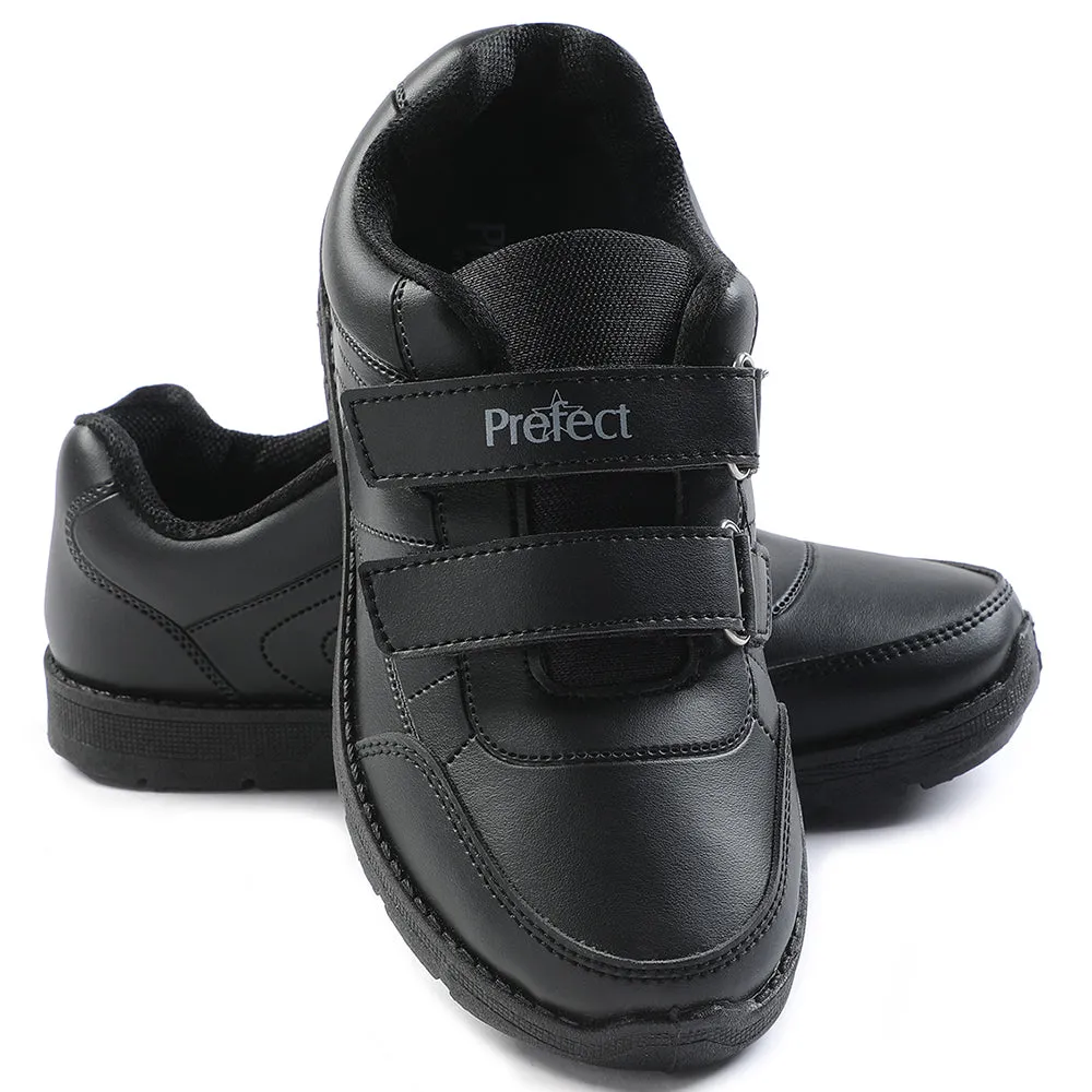 Prefect Black Non Lacing Uniform School Shoes For Kids SCHOOLFUN By Liberty