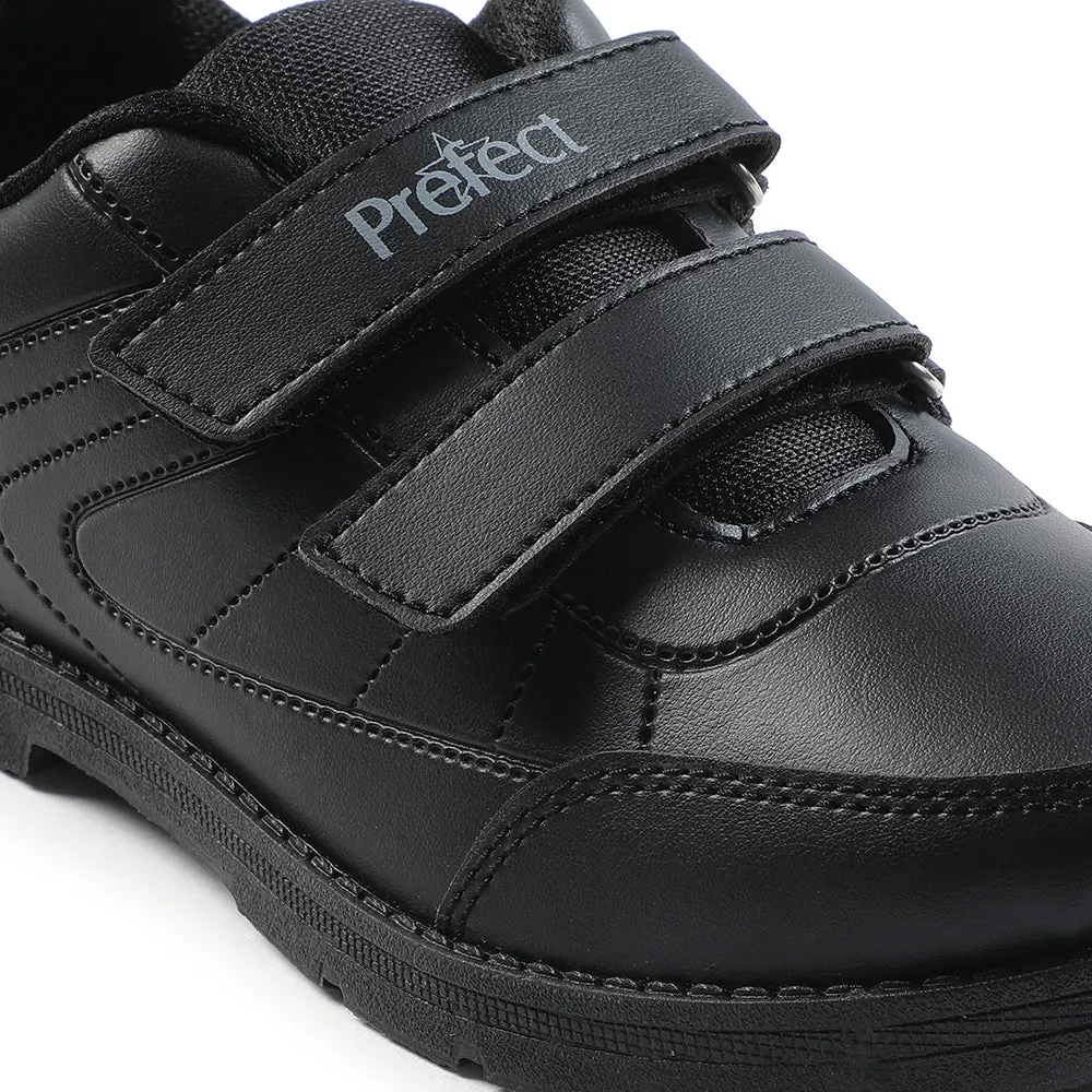 Prefect Black Non Lacing Uniform School Shoes For Kids SCHOOLFUN By Liberty