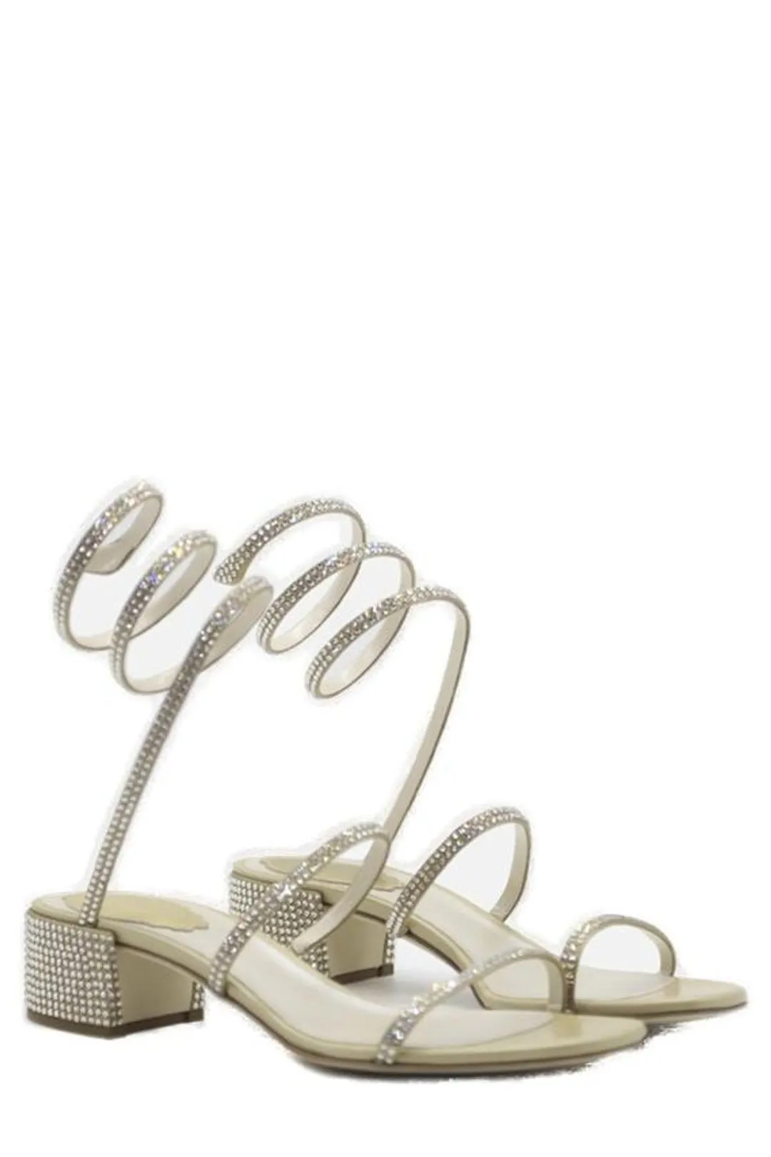 René Caovilla Rhinestone Embellished Sandals