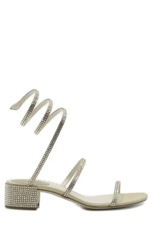 René Caovilla Rhinestone Embellished Sandals