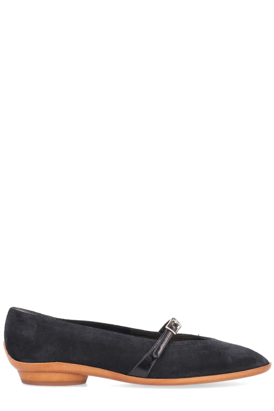 Salvatore Ferragamo Audrey Buckle Strap Flat Shoes
